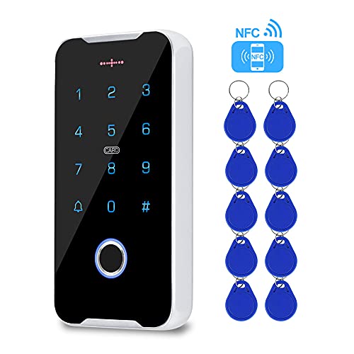 GXY Fingerabdruck RFID Zugangskontrolle Tastatur Wasserdichter Metall Türöffner 13,56 MHz IC Controller Unterstützung NFC Telefon Outdoor Nutzung WG26 von GXY