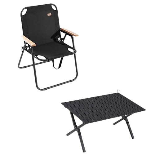 GXYHJVMFPSC 1 Tisch und 2 Stühle Outdoor Freizeit Set Tisch und Stühle Camping Strand Klappstühle Holzgriffe Eier Rollen Tisch Reise Picknick Angel Mittagspause GXYHJVMFPSC 1 Tisch und 2 Stühle Outdoor Freizeit Set Tisch und Stühle Camping Strand Klappstühle Holzgriffe Eier Rollen Tisch Reise Picknick Angel Mittagspause von GXYHJVMFPSC