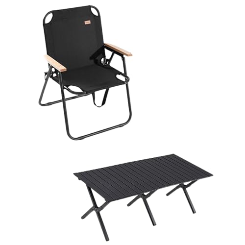 GXYHJVMFPSC 1 Tisch und 4 Stühle Outdoor Freizeit Set Tisch und Stühle Camping Strand Klappstühle Holzgriffe Eier Rollen Tisch Reise Picknick Angel Mittagspause GXYHJVMFPSC 1 Tisch und 4 Stühle Outdoor Freizeit Set Tisch und Stühle Camping Strand Klappstühle Holzgriffe Eier Rollen Tisch Reise Picknick Angel Mittagspause von GXYHJVMFPSC