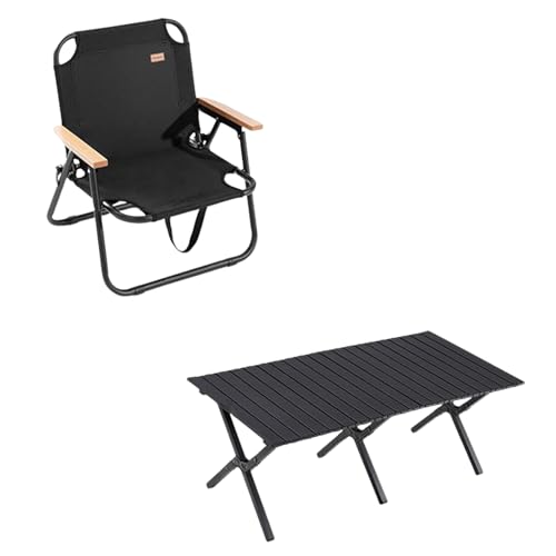 GXYHJVMFPSC 4 Stühle und 1 Tisch Outdoor Freizeit Set Tisch und Stühle Camping Strand Klappstühle Holzgriffe Eier Rollen Tisch Reise Picknick Angel Mittagspause GXYHJVMFPSC 4 Stühle und 1 Tisch Outdoor Freizeit Set Tisch und Stühle Camping Strand Klappstühle Holzgriffe Eier Rollen Tisch Reise Picknick Angel Mittagspause von GXYHJVMFPSC