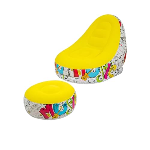 GXYHJVMFPSC Aufblasbarer Sofas tuhl im Freien, tragbarer Camping-Internet-Promi, verdicktes Beflockung Sofa, Schlafzimmer, Heim-Freizeit klapp Bett-Yellow Graffiti GXYHJVMFPSC Aufblasbarer Sofas tuhl im Freien, tragbarer Camping-Internet-Promi, verdicktes Beflockung Sofa, Schlafzimmer, Heim-Freizeit klapp Bett-Yellow Graffiti von GXYHJVMFPSC