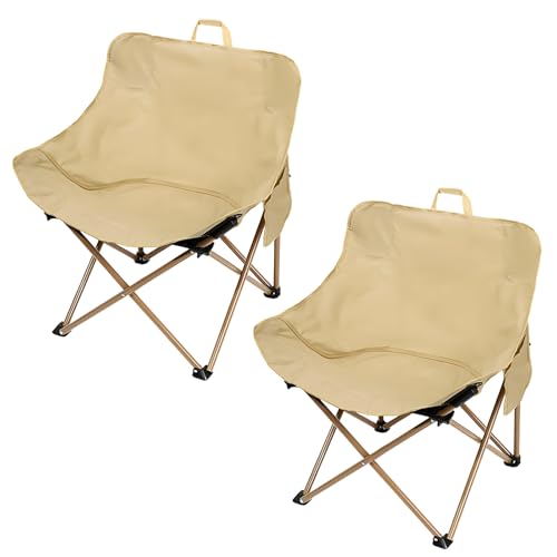 GXYHJVMFPSC Faltbarer Mond tragbarer Camping-Stuhl Rucksack-Stuhl Ultraleicht-Kompakt geeignet für Outdoor-Camping-Reisen Strand Picknick Wandern Zweiteiliges Set-Deluxe 2-Pack Khaki GXYHJVMFPSC Faltbarer Mond tragbarer Camping-Stuhl Rucksack-Stuhl Ultraleicht-Kompakt geeignet für Outdoor-Camping-Reisen Strand Picknick Wandern Zweiteiliges Set-Deluxe 2-Pack Khaki von GXYHJVMFPSC