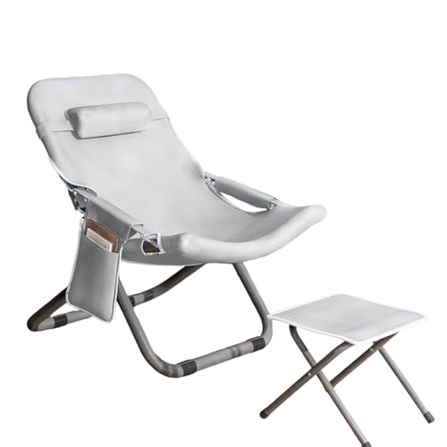 GXYHJVMFPSC Fauler Stuhl mit Fuß stütze im Freien Klappstuhl 3-Fach verstellbar Computer Balkon Lounge Stuhl atmungsaktiv und komfortabel Mittagessen Büro einfach zu speichern-Grey GXYHJVMFPSC Fauler Stuhl mit Fuß stütze im Freien Klappstuhl 3-Fach verstellbar Computer Balkon Lounge Stuhl atmungsaktiv und komfortabel Mittagessen Büro einfach zu speichern-Grey von GXYHJVMFPSC