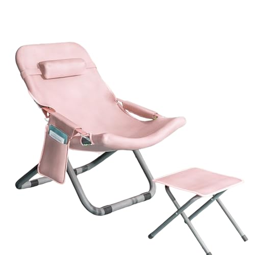 GXYHJVMFPSC Fauler Stuhl mit Fuß stütze im Freien Klappstuhl 3-Fach verstellbar Computer Balkon Lounge Stuhl atmungsaktiv und komfortabel Mittagessen Büro einfach zu speichern-Pink GXYHJVMFPSC Fauler Stuhl mit Fuß stütze im Freien Klappstuhl 3-Fach verstellbar Computer Balkon Lounge Stuhl atmungsaktiv und komfortabel Mittagessen Büro einfach zu speichern-Pink von GXYHJVMFPSC