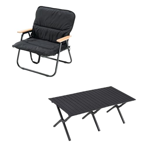 GXYHJVMFPSC Holzgriff mit Kissen Klappstuhl Eierrolle Tisch und Stuhl Set Camping Outdoor Strand Boarding-4 Chairs 1 Table GXYHJVMFPSC Holzgriff mit Kissen Klappstuhl Eierrolle Tisch und Stuhl Set Camping Outdoor Strand Boarding-4 Chairs 1 Table von GXYHJVMFPSC