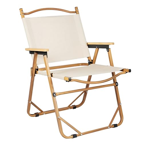 GXYHJVMFPSC Klappstuhl Für Den Außenbereich Einfach Zu Falten Oxford-Stoff Aluminiumlegierung Geeignet Für Outdoor-Reisen Camping Picknick Angeln Und Skizzieren-Large Khaki von GXYHJVMFPSC