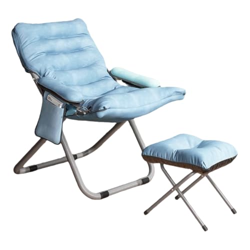 GXYHJVMFPSC Lazy Sofa Stuhl Verdickte Version mit Fuß stütze Lounge Stuhl Outdoor klappbar Computer Balkon Komfortable Mittagspause Büro Einfach zu verstauen-Light Blue GXYHJVMFPSC Lazy Sofa Stuhl Verdickte Version mit Fuß stütze Lounge Stuhl Outdoor klappbar Computer Balkon Komfortable Mittagspause Büro Einfach zu verstauen-Light Blue von GXYHJVMFPSC