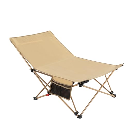 GXYHJVMFPSC Liegestuhl Klappstühle im Freien Tragbares Angeln Camping Büro Mittagessen Pause Strand Balkon 4-Gang-Anpassung-Khaki von GXYHJVMFPSC