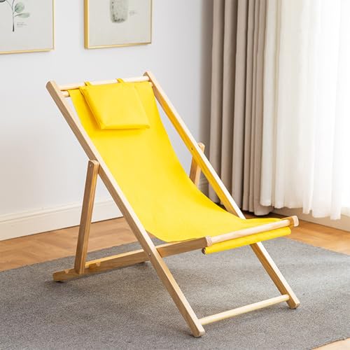 GXYHJVMFPSC Original Holz Farbe Massivholz Klappstuhl Outdoor Strandkorb Pool Lounge Stuhl Mittagspause Balkon Leinwand Stuhl-Yellow||with Pillow GXYHJVMFPSC Original Holz Farbe Massivholz Klappstuhl Outdoor Strandkorb Pool Lounge Stuhl Mittagspause Balkon Leinwand Stuhl-Yellow||with Pillow von GXYHJVMFPSC