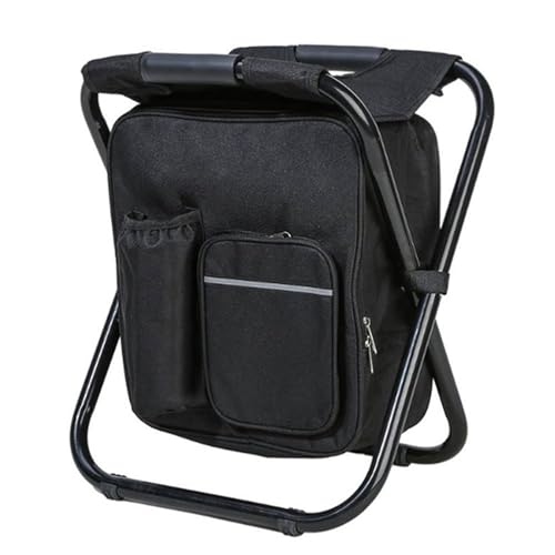 GXYHJVMFPSC Outdoor-Klapp hocker Multifunktion ales Camping und Angeln Tragbare Wärme konservierung und EIS Beutel Hocker können getragen Werden-Black von GXYHJVMFPSC