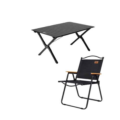 GXYHJVMFPSC Outdoor-Klappstuhl mit Höhe Erhöhung Klapptisch mit Frühlingsrolle Outdoor Camping Reise Strand Picknick EIN Tisch mit 2 Stühlen-Matte Black GXYHJVMFPSC Outdoor-Klappstuhl mit Höhe Erhöhung Klapptisch mit Frühlingsrolle Outdoor Camping Reise Strand Picknick EIN Tisch mit 2 Stühlen-Matte Black von GXYHJVMFPSC