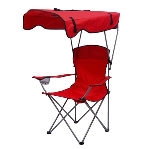 GXYHJVMFPSC Outdoor Sonnenschirm tragbarer Klappstuhl mit Aufbewahrung Tasche Doppels chicht 600D Oxford Tuch Camping Reise Strand Picknick-Red von GXYHJVMFPSC
