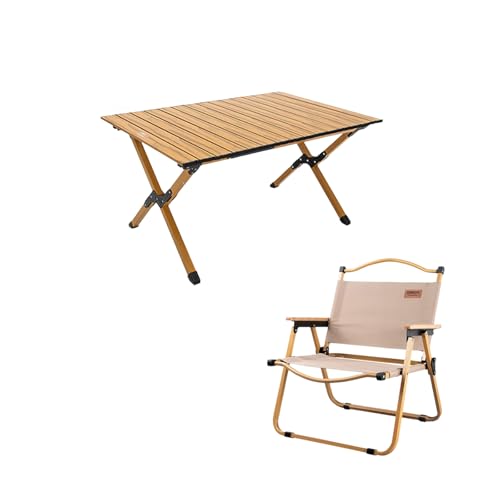 GXYHJVMFPSC Outdoor Tragbare Klappstühle Klapptisch Outdoor Camping Reise Strand Picknick EIN Tisch 2 Stühle-Wood Color GXYHJVMFPSC Outdoor Tragbare Klappstühle Klapptisch Outdoor Camping Reise Strand Picknick EIN Tisch 2 Stühle-Wood Color von GXYHJVMFPSC