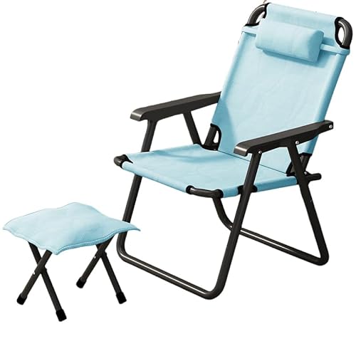 GXYHJVMFPSC Strandliegestuhl, Zusammenklappbar, Liegestuhl Für Den Außenbereich Tragbar Verstellbar Für Rasen Pool Terrasse Garten-Blue GXYHJVMFPSC Strandliegestuhl, Zusammenklappbar, Liegestuhl Für Den Außenbereich Tragbar Verstellbar Für Rasen Pool Terrasse Garten-Blue von GXYHJVMFPSC