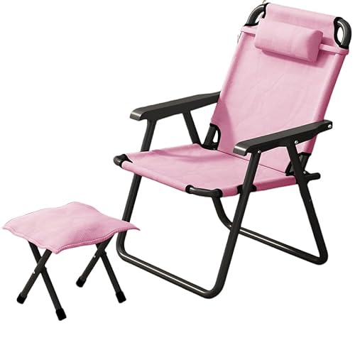 GXYHJVMFPSC Strandliegestuhl, Zusammenklappbar, Liegestuhl Für Den Außenbereich Tragbar Verstellbar Für Rasen Pool Terrasse Garten-Pink GXYHJVMFPSC Strandliegestuhl, Zusammenklappbar, Liegestuhl Für Den Außenbereich Tragbar Verstellbar Für Rasen Pool Terrasse Garten-Pink von GXYHJVMFPSC