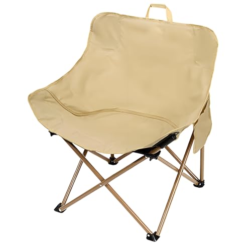 GXYHJVMFPSC Tragbarer Campingstuhl Zusammenklappbar Für Den Außenbereich Tragbarer Rucksackstuhl Ultraleicht Kompakt 120Kg Tragkraft Für Outdoor-Camping Reisen Strand Picknick Wandern-Khaki von GXYHJVMFPSC