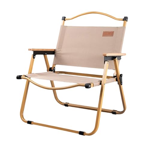 GXYHJVMFPSC Ultraleichter Strandkorb Camps tuhl Tragbarer Outdoor-Breiter Klappbarer Camping-Stühle mit Holzgriff für Picknick Rasen-Freizeitpark Reisen Wandern Angeln von GXYHJVMFPSC