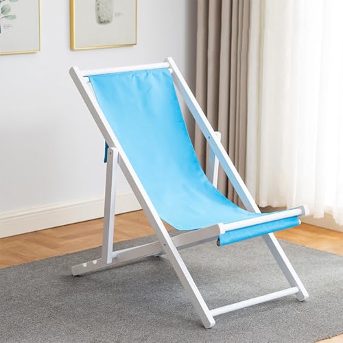 GXYHJVMFPSC Weißer Rahmen Outdoor Strandkorb Pool Lounge Stuhl Massivholz Klappstuhl Mittagspause Balkon Leinwand Stuhl-Blue||Without a Pillow GXYHJVMFPSC Weißer Rahmen Outdoor Strandkorb Pool Lounge Stuhl Massivholz Klappstuhl Mittagspause Balkon Leinwand Stuhl-Blue||Without a Pillow von GXYHJVMFPSC