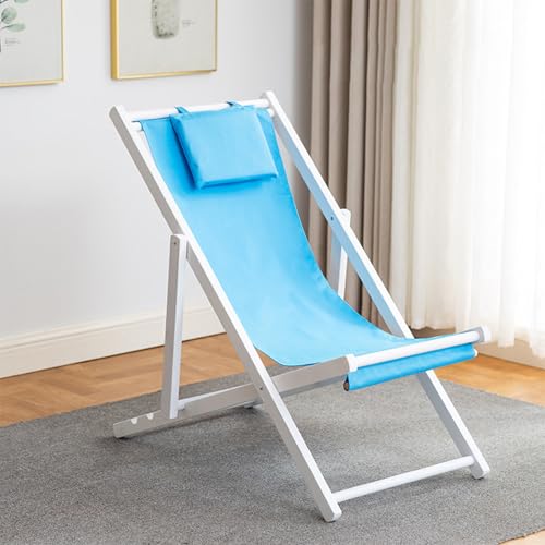 GXYHJVMFPSC Weißer Rahmen Outdoor Strandkorb Pool Lounge Stuhl Massivholz Klappstuhl Mittagspause Balkon Leinwand Stuhl-Blue||with Pillow GXYHJVMFPSC Weißer Rahmen Outdoor Strandkorb Pool Lounge Stuhl Massivholz Klappstuhl Mittagspause Balkon Leinwand Stuhl-Blue||with Pillow von GXYHJVMFPSC