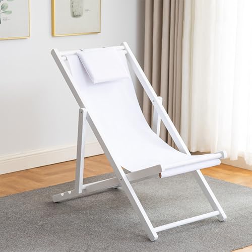 GXYHJVMFPSC Weißer Rahmen Outdoor Strandkorb Pool Lounge Stuhl Massivholz Klappstuhl Mittagspause Balkon Leinwand Stuhl-White||with Pillow GXYHJVMFPSC Weißer Rahmen Outdoor Strandkorb Pool Lounge Stuhl Massivholz Klappstuhl Mittagspause Balkon Leinwand Stuhl-White||with Pillow von GXYHJVMFPSC