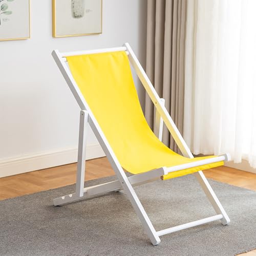 GXYHJVMFPSC Weißer Rahmen Outdoor Strandkorb Pool Lounge Stuhl Massivholz Klappstuhl Mittagspause Balkon Leinwand Stuhl-Yellow||Without a Pillow GXYHJVMFPSC Weißer Rahmen Outdoor Strandkorb Pool Lounge Stuhl Massivholz Klappstuhl Mittagspause Balkon Leinwand Stuhl-Yellow||Without a Pillow von GXYHJVMFPSC
