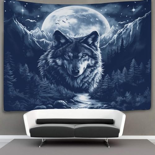 GXYUAOIEF 3D-Wolf-Druck, Wanddecke, Heimdekoration, Bettwäsche, Poster, Wandkunst, Wandteppich, weiches Polyester, für Wohnzimmer, Schlafzimmer, Wohnheim, Dekoration, 180 x 230 cm GXYUAOIEF 3D-Wolf-Druck, Wanddecke, Heimdekoration, Bettwäsche, Poster, Wandkunst, Wandteppich, weiches Polyester, für Wohnzimmer, Schlafzimmer, Wohnheim, Dekoration, 180 x 230 cm von GXYUAOIEF