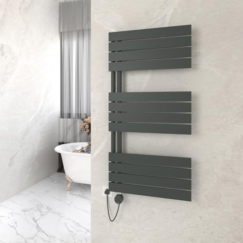 GY Bath Badheizkörper Elektrisch mit Thermostat 1200x600mm, Anthrazit Handtuchtrockner Elektrisch Flach Design Handtuchheizkörper Seitenanschluss mit Heizstab Timer Handtuchwärmer 800W GY Bath Badheizkörper Elektrisch mit Thermostat 1200x600mm, Anthrazit Handtuchtrockner Elektrisch Flach Design Handtuchheizkörper Seitenanschluss mit Heizstab Timer Handtuchwärmer 800W von GY Bath