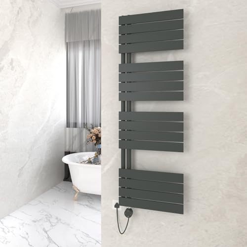 GY Bath Badheizkörper Elektrisch mit Thermostat 1540x500mm, Anthrazit Handtuchtrockner Elektrisch Flach Design Handtuchheizkörper Seitenanschluss mit Heizstab Timer Handtuchwärmer 1000W GY Bath Badheizkörper Elektrisch mit Thermostat 1540x500mm, Anthrazit Handtuchtrockner Elektrisch Flach Design Handtuchheizkörper Seitenanschluss mit Heizstab Timer Handtuchwärmer 1000W von GY Bath