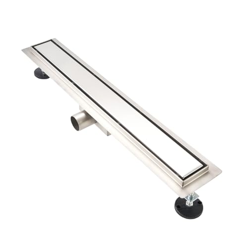 GY Bath Duschrinne 100cm Komplettset,2 in 1 Edelstahl Bodenablauf Befliesbar,Siphon mit Geruchsstop, Haarsieb - Duschablauf von GY Bath