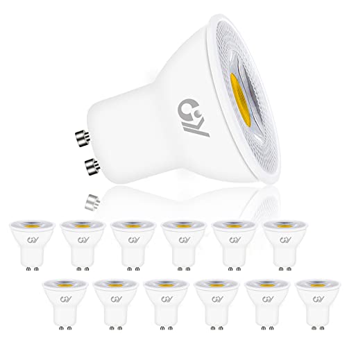 GY GU10 LED Warmweiss Lampe,8W 2700K 600 Lumen Warmweiß Glühbirnen,Ersetzt 80W Halogen Leuchtmittel,38° Abstrahlwinkel Spot Strahler,Nicht Dimmbar Reflektor Lampen,12 stück[Energieklasse E] von GY