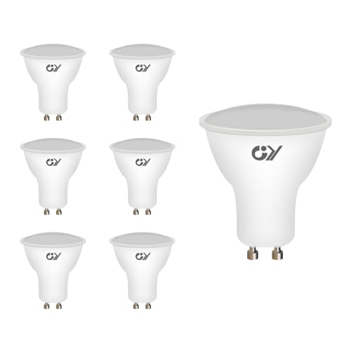 GY GU10 LED Neutralweiss Lampe,6W 4000K 580 Lumen Neutralweiß Glühbirnen,Ersetzt 60W Halogen Leuchtmittel,Abstrahlwinkel 120° Reflektorlampen Nicht Dimmbar Birnen,6 stück von GY