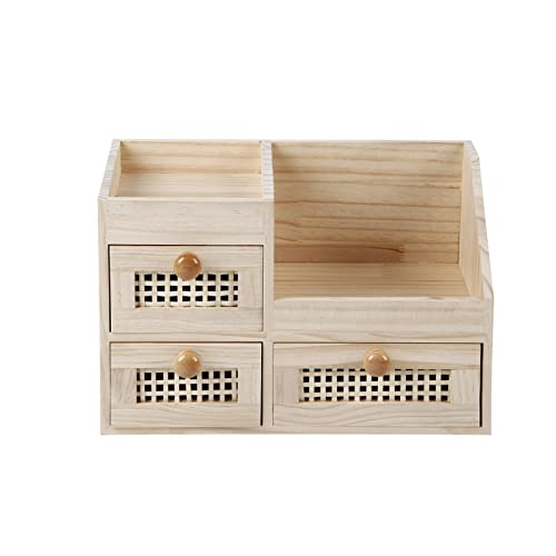 Minischublade aus bambus, arbeitsnische/küche/schlafzimmer nicht zusammenbauen, nicht zusammenbauen (3 schubladen mit regalen) von GYASVWU