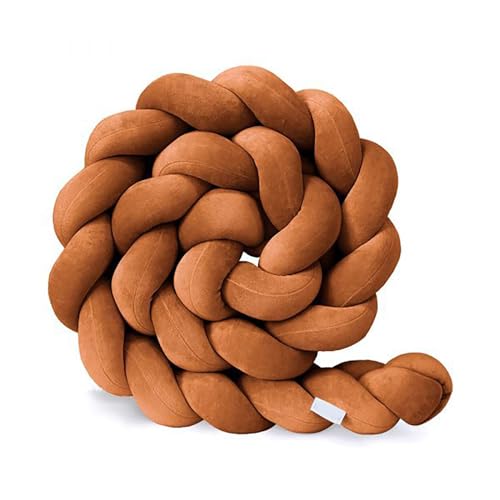 GYCF Braided Mat Cuddle Cushion, Decor Knot Pillow Bed Guard Rail, Braided Pillows Knotted Soft Anti-Fall All-Round Protection Pillow, Knot Nursing Cushion,Braun,4 m GYCF Braided Mat Cuddle Cushion, Decor Knot Pillow Bed Guard Rail, Braided Pillows Knotted Soft Anti-Fall All-Round Protection Pillow, Knot Nursing Cushion,Braun,4 m von GYCF