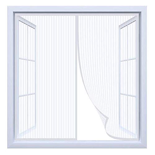 Magnet Fliegengitter Fenster Innen, Weiß Anti-Moskito Fliegenvorhang, Ohne Bohren, Dachfenster Schiebefenster - 105cm(Breite) x 135cm(Höhe) von GYCQRS