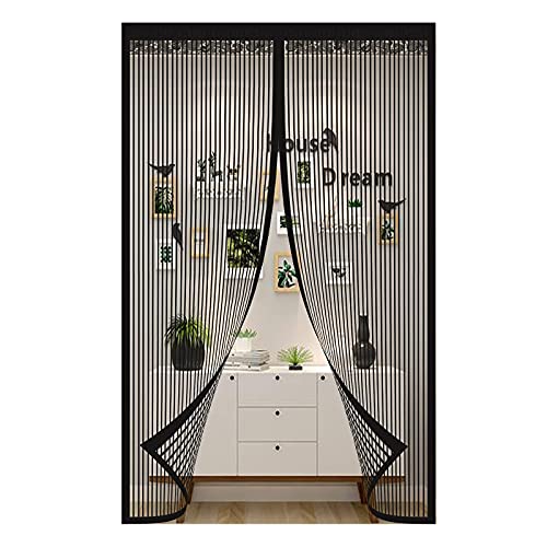 Magnet Fliegengitter Tür Insektenschutz , Der Magnetvorhang ist Ideal für die Balkontür, Kellertür und Terrassentür, Kinderleichte Klebemontage Ohne Bohren-160x205cm(62x80inch) von GYCQRS