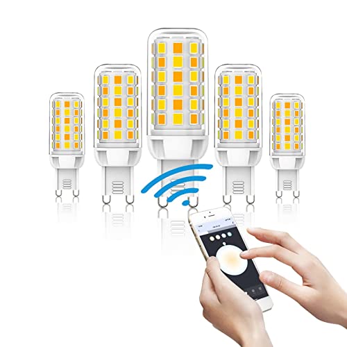 Alexa Glühbirne G9 Smart WiFi LED Glühbirnen 3W 320LM Dimmbar G9 LED Bulb 2700K to 6500K App Steuern Kompatibel mit Alexa und Google Home Sprachsteuerung Kein Hub Erforderlich WLAN G9, 5er Pack von GYCS