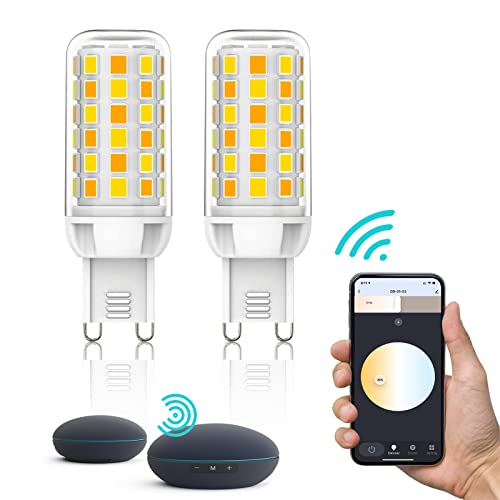 G9 Smart WLAN Glühbirne 4W Alexa LED Lampen Dimmbar 2700K to 6500K Birne Kompatibel mit Alexa und Google Home, Sprachsteuerung, Kein Hub Erforderlich, "Smart Life” APP, WiFi Smart G9, 2er Pack von GYCS