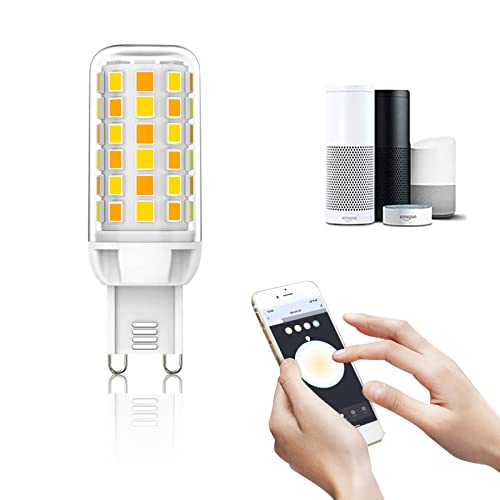 GYCS Alexa Glühbirne G9 Smart WiFi LED Glühbirnen 3W 320LM Dimmbar G9 LED Bulb 2700K to 6500K App Steuern Kompatibel mit Alexa und Google Home Sprachsteuerung Kein Hub Erforderlich WLAN G9, 1 Stück von GYCS