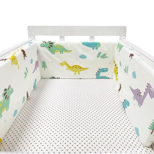 GYCS Babybett Umrandungen Baby Bettumrandung Baby Nestchen Bettumrandung Bettschlange Baumwolle 30x200 cm Babybettschutzumrandung für Kinderbetten Kantenschutz,A02,200×30cm von GYCS