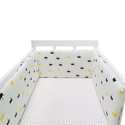 GYCS Babybett Umrandungen Baby Bettumrandung Baby Nestchen Bettumrandung Bettschlange Baumwolle 30x200 cm Babybettschutzumrandung für Kinderbetten Kantenschutz,A11,200×30cm von GYCS