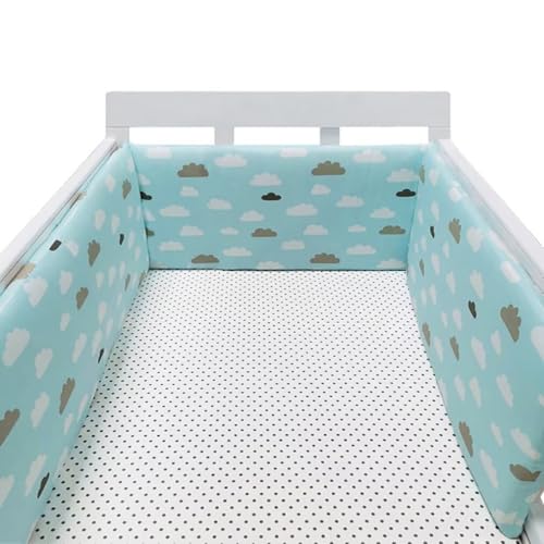 GYCS Babybett Umrandungen Baby Bettumrandung Baby Nestchen Bettumrandung Bettschlange Baumwolle 30x200 cm Babybettschutzumrandung für Kinderbetten Kantenschutz,A12,200×30cm von GYCS