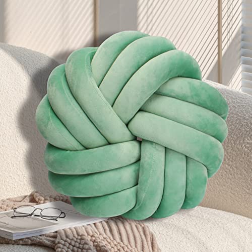 GYCS Knot Cushion, Soft Plush Cushion, Knotted Cushion, Decorative Cushion for Sofa, Bed, Decorative, Knot Cushion, Throw Cushion for Home Decoration, Bedroom, Couch,Cyan,30cm von GYCS