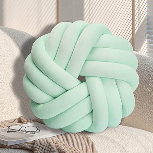 GYCS Knot Cushion, Soft Plush Cushion, Knotted Cushion, Decorative Cushion for Sofa, Bed, Decorative, Knot Cushion, Throw Cushion for Home Decoration, Bedroom, Couch,Milky White,35cm von GYCS