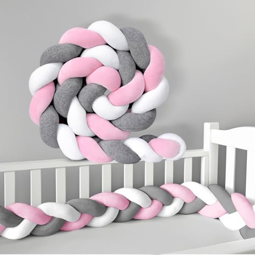 GYCS Kuschelschlange,Kopfschutz Für Wickeltisch,Bettschutz in Vielen Farben Und Größen, 100% Baumwolle, Oeko-Tex 100 Für Kind Schlafzimmer Sofa Bett Boden,A01,200cm von GYCS