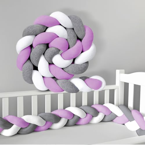 GYCS Kuschelschlange,Kopfschutz Für Wickeltisch,Bettschutz in Vielen Farben Und Größen, 100% Baumwolle, Oeko-Tex 100 Für Kind Schlafzimmer Sofa Bett Boden,A04,300cm von GYCS