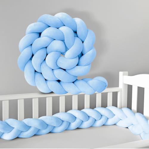 GYCS Kuschelschlange,Kopfschutz Für Wickeltisch,Bettschutz in Vielen Farben Und Größen, 100% Baumwolle, Oeko-Tex 100 Für Kind Schlafzimmer Sofa Bett Boden,A14,500cm von GYCS