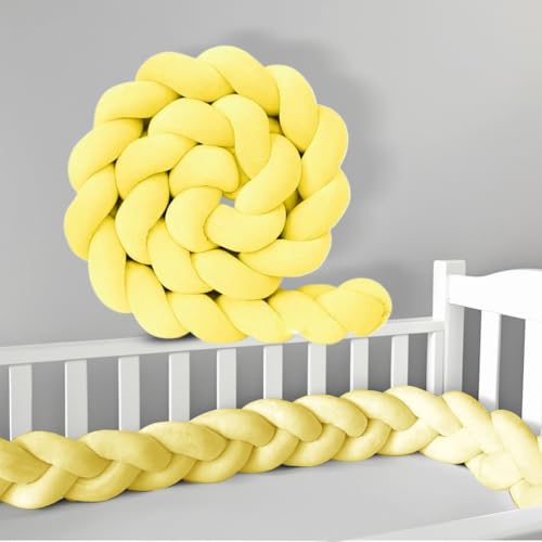 GYCS Kuschelschlange,Kopfschutz Für Wickeltisch,Bettschutz in Vielen Farben Und Größen, 100% Baumwolle, Oeko-Tex 100 Für Kind Schlafzimmer Sofa Bett Boden,A16,350cm von GYCS
