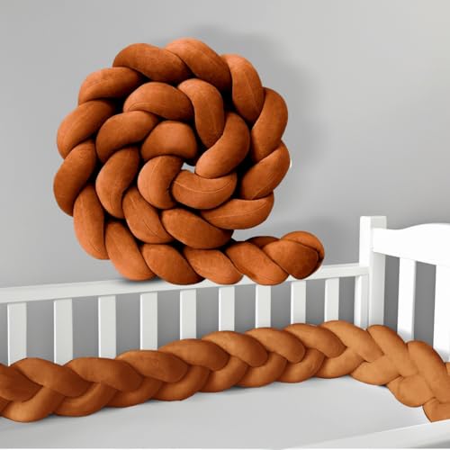 GYCS Kuschelschlange,Kopfschutz Für Wickeltisch,Bettschutz in Vielen Farben Und Größen, 100% Baumwolle, Oeko-Tex 100 Für Kind Schlafzimmer Sofa Bett Boden,A19,400cm von GYCS