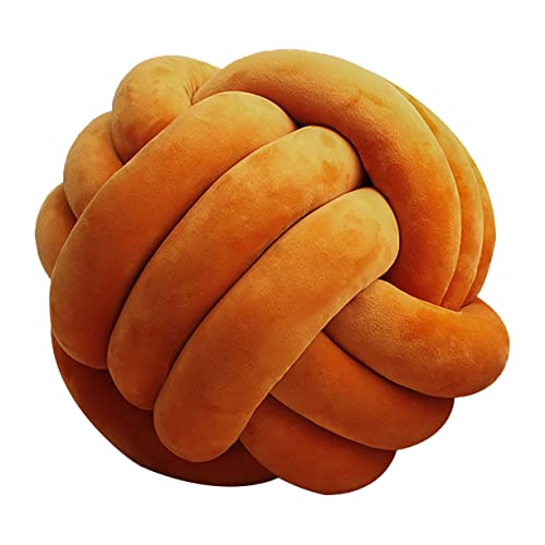 GYCS Weiche Knoten Ball Kissen Knoten Kissen knotenkissen Bett Gefüllte Kissen Wohnkultur Kissen Ball Plüsch Bett deko Werfen gut gut abgedichtet-Padded,Amber,22cm von GYCS