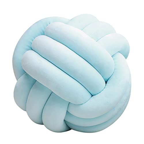 GYCS Weiche Knoten Ball Kissen Knoten Kissen knotenkissen Bett Gefüllte Kissen Wohnkultur Kissen Ball Plüsch Bett deko Werfen gut gut abgedichtet-Padded,Blau,22cm von GYCS